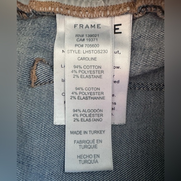 FRAME Le High Rise Straight Ankle Slit - Picture 9 of 9